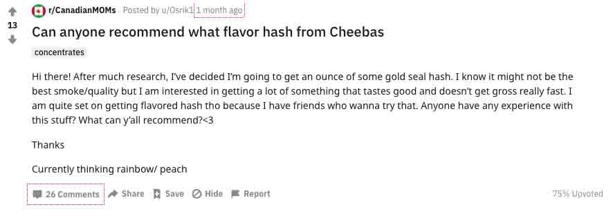 Tips on what hash to order from Cheebas