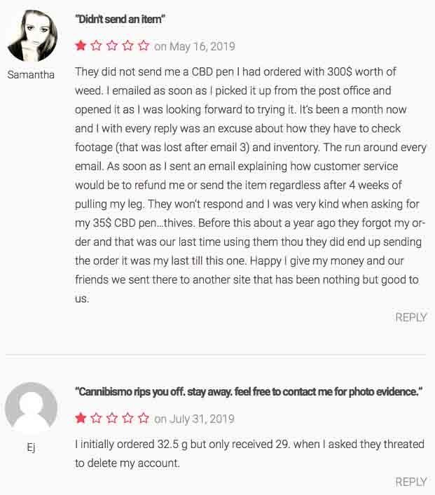 Is Cannabismo a scam? Several user reviews say so.