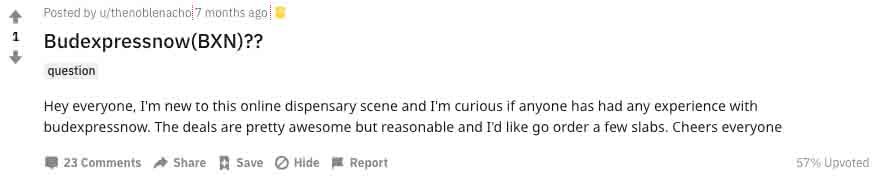 Users on Reddit comment on whether or not BudExpressNOW is worth it.