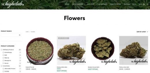 The High Club online dispensary review.