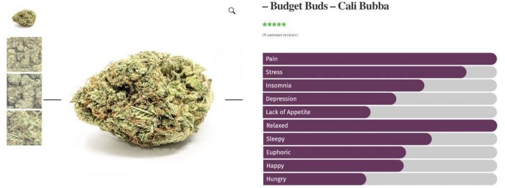 Cali Bubba indica flower